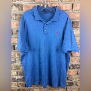 Mens Ralph Lauren Cotton Classic Fit Blue Yellow Polo Size x-Large